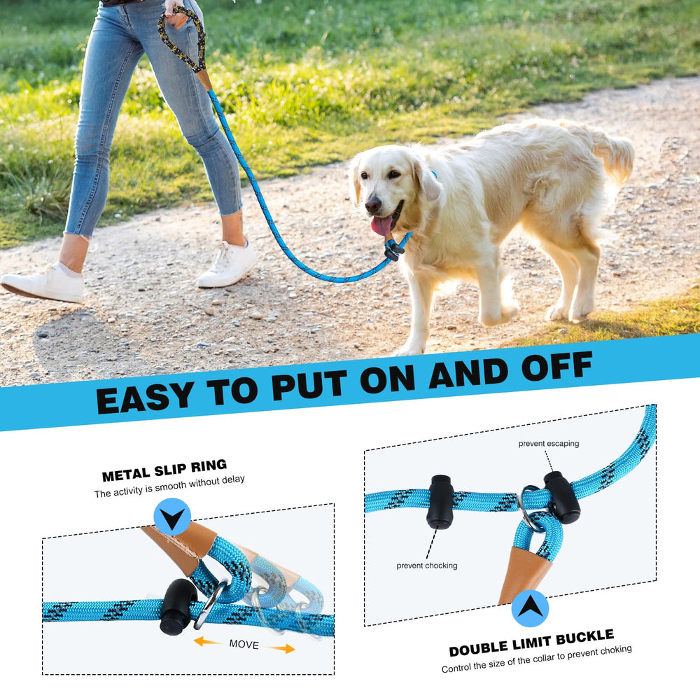 Lynxking laisse-slip-design-2-en-1 facilite l'utilisation et le controle.