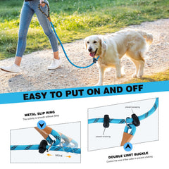 Lynxking laisse-slip-design-2-en-1 facilite l'utilisation et le controle.