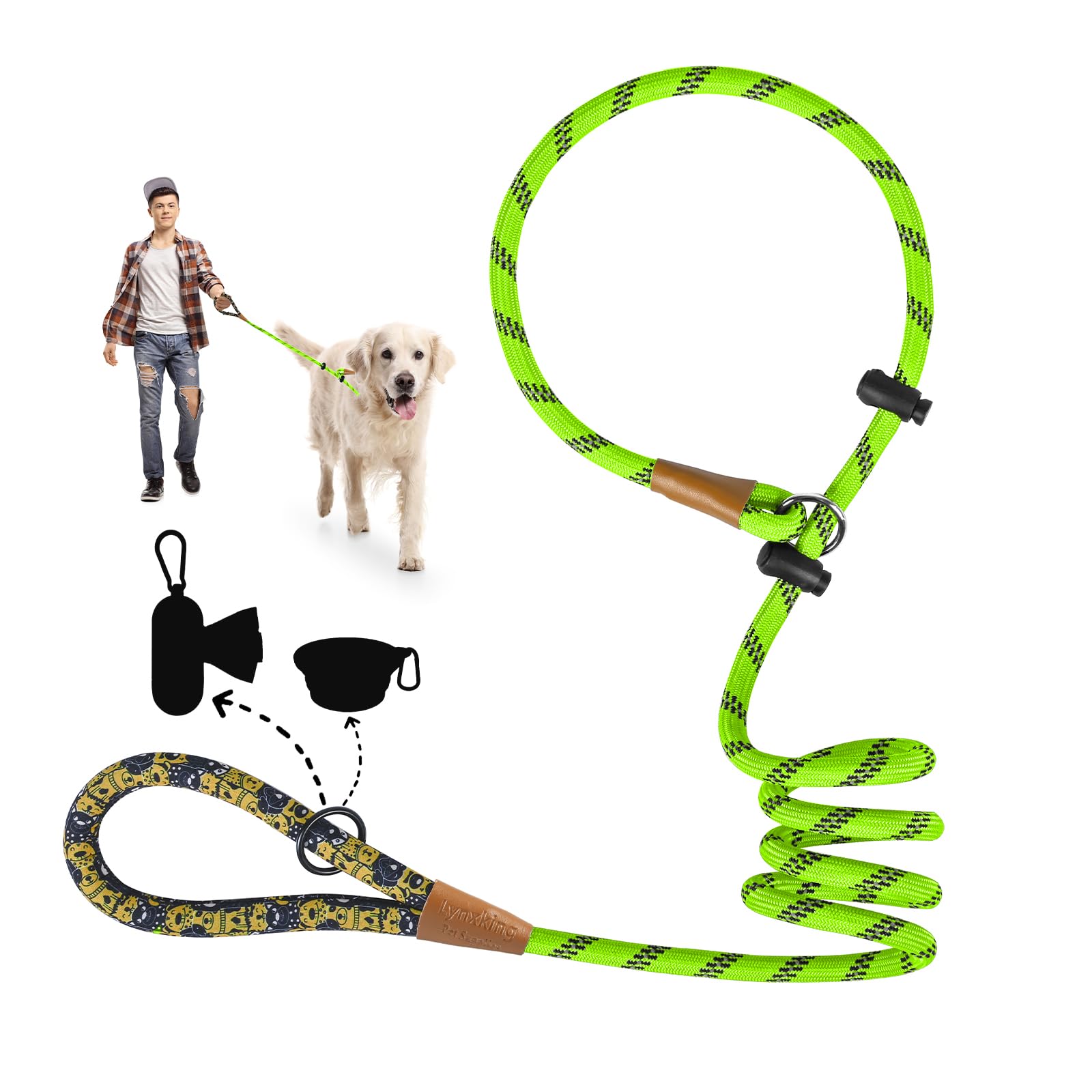 Lynxking laisse-slip adapte a toutes tailles de chiens