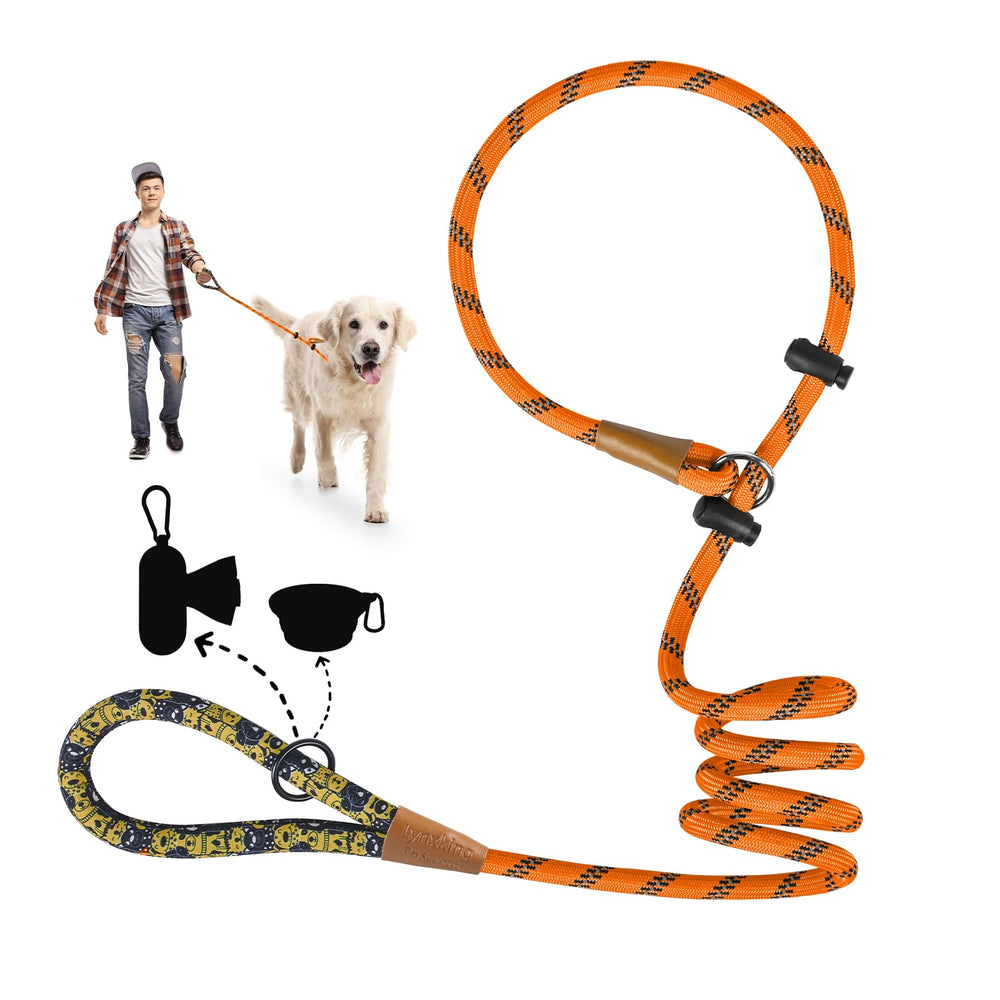Lynxking Laisse Slip visibilité nocturne pour promenades en sécurité.