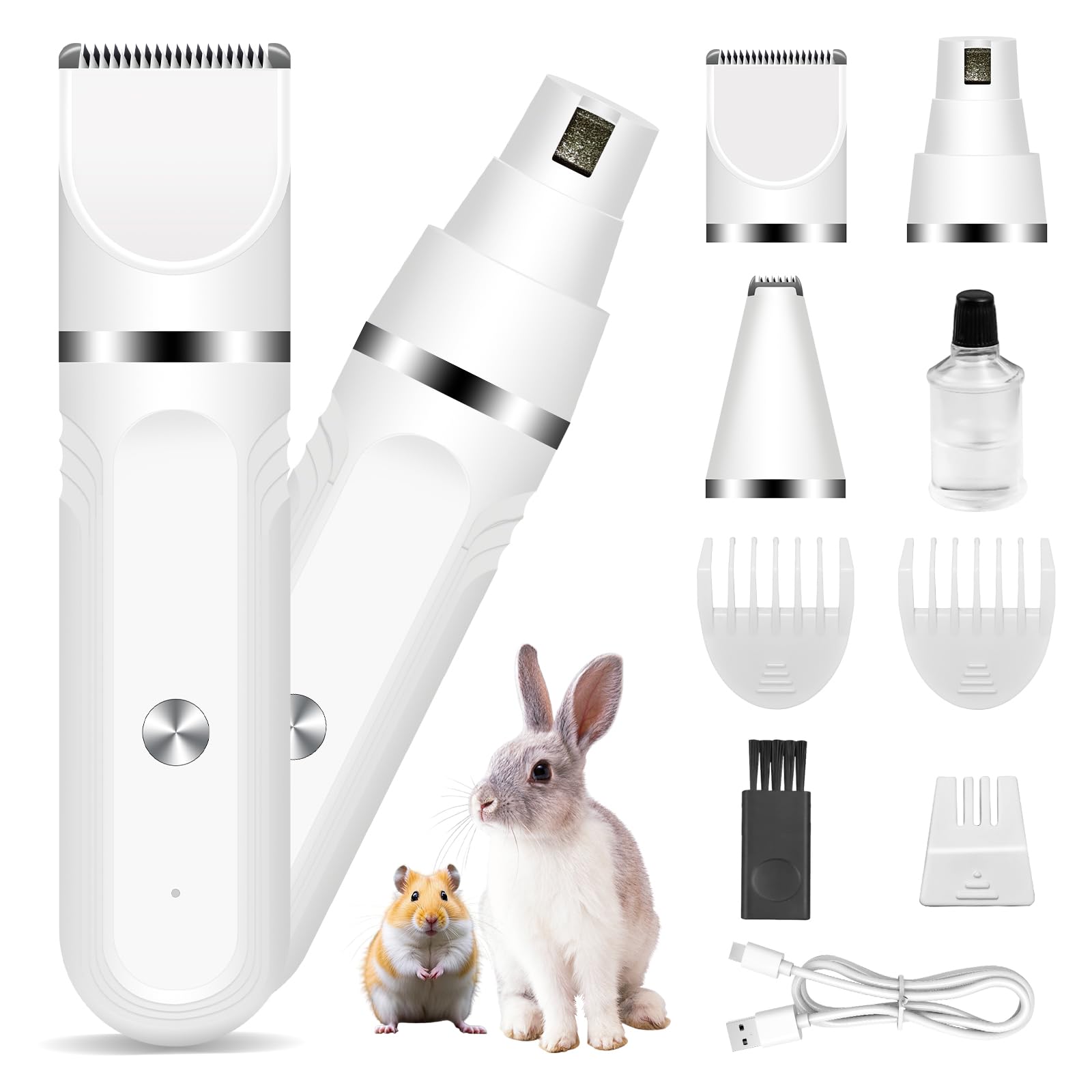 Lyrzzey kit toilettage 2-en-1 pour petits animaux, gain de temps.