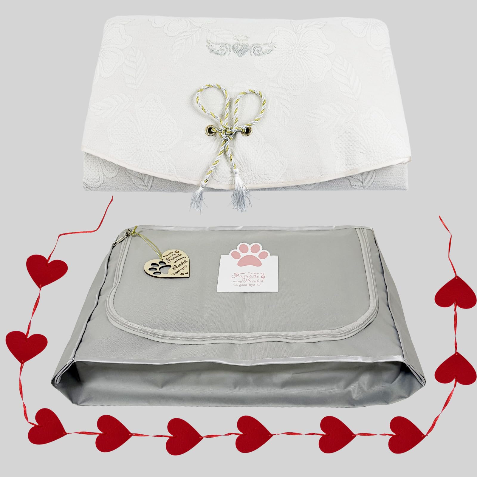 Sac d'inhumation animal bleu premium de LZHTIME, durable pour une inhumation ou une crémation respectueuse.