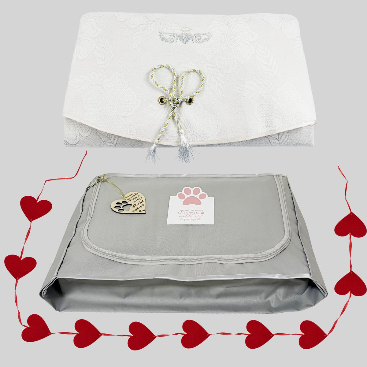 Sac d'inhumation animal bleu premium de LZHTIME, durable pour une inhumation ou une crémation respectueuse.