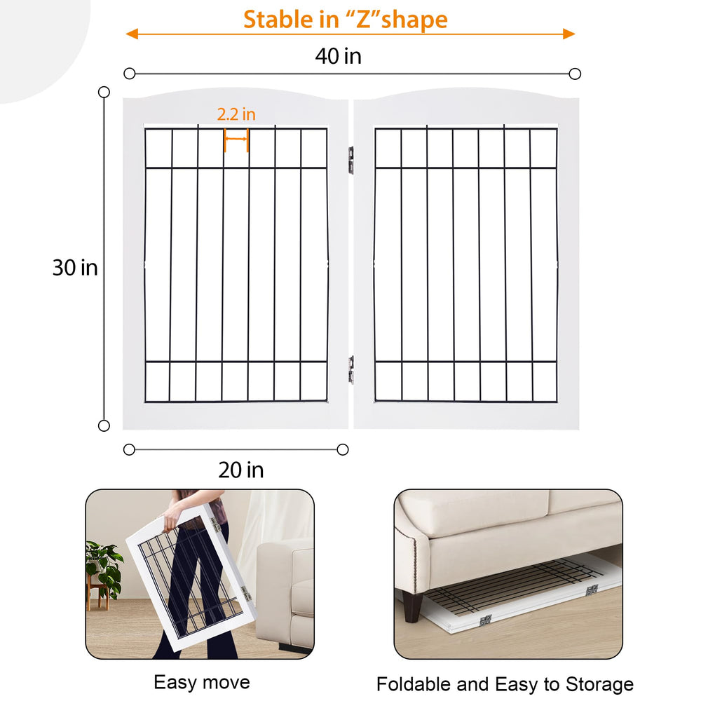 Portail LZRS pour chien pliant et compact, s’intègre à votre intérieur.