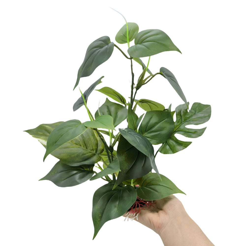 M2cbridge plante artificielle pour aquarium: feuilles variées en hauteur offrent des zones de repos.