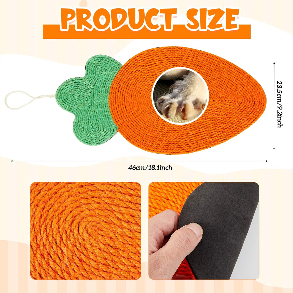 Maasechs tapis grattage lapin chanvre naturel, matériau durable pour long terme