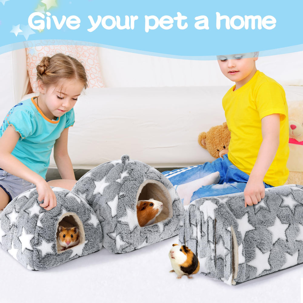 Habitat polyvalent gris de MABOZOO pour petits animaux et jeux.