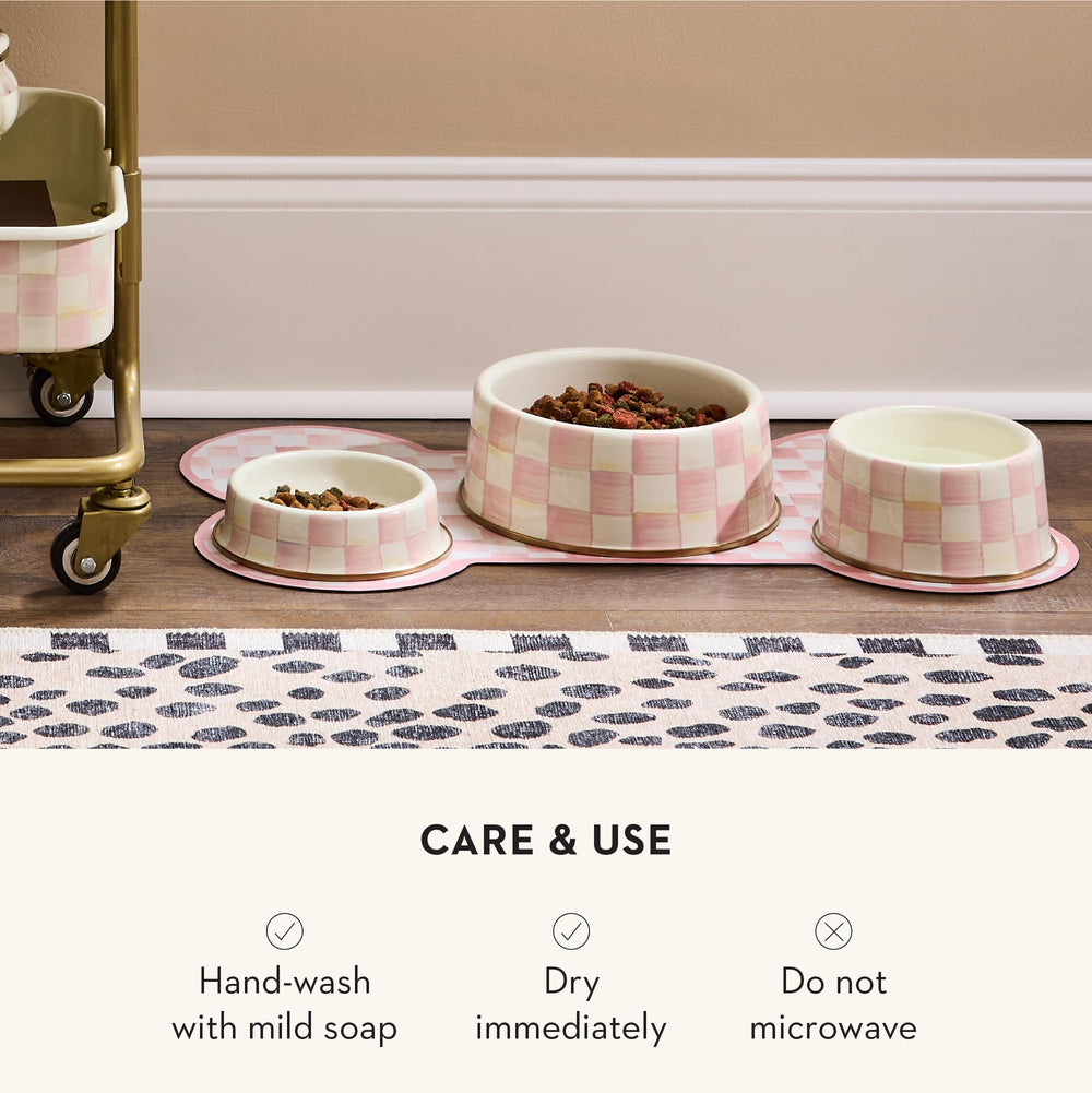 Bol en émail Mackenzie-Childs Rosy Check, cadeau chic et durable.
