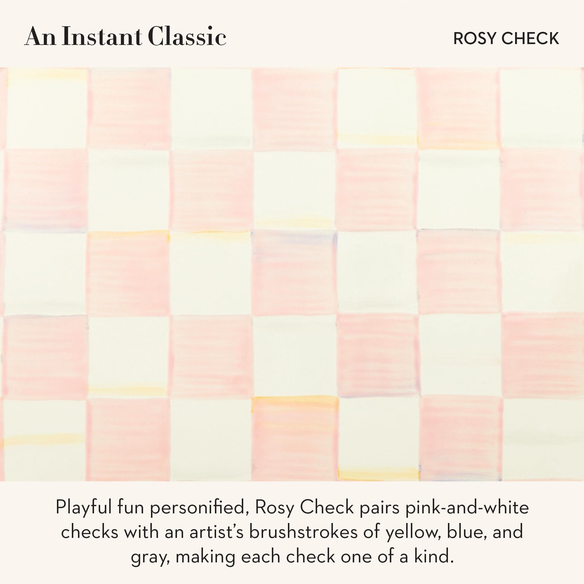 Bol petit Mackenzie-Childs Rosy Check, taille compacte idéale.