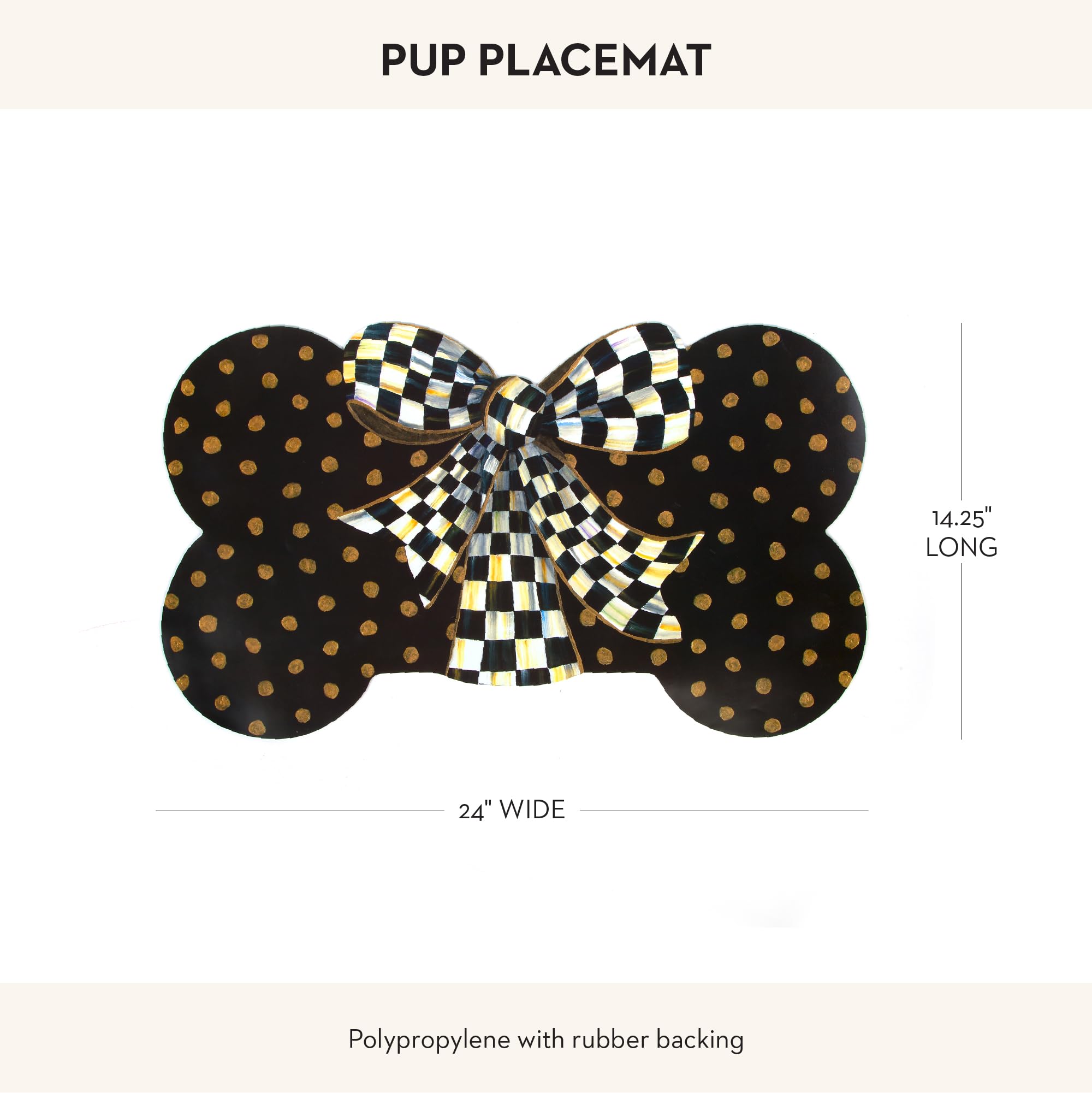 MacKenzie-Childs tapis-repas avec ruban Courtly-Check, design élégant et distinctif.