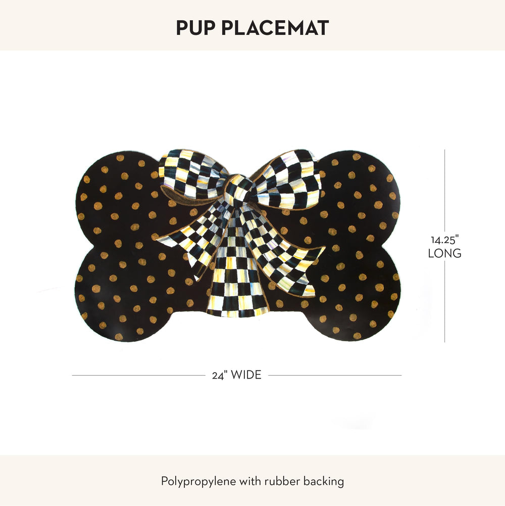 MacKenzie-Childs tapis-repas avec ruban Courtly-Check, design élégant et distinctif.