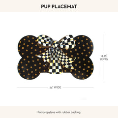 MacKenzie-Childs tapis-repas avec ruban Courtly-Check, design élégant et distinctif.
