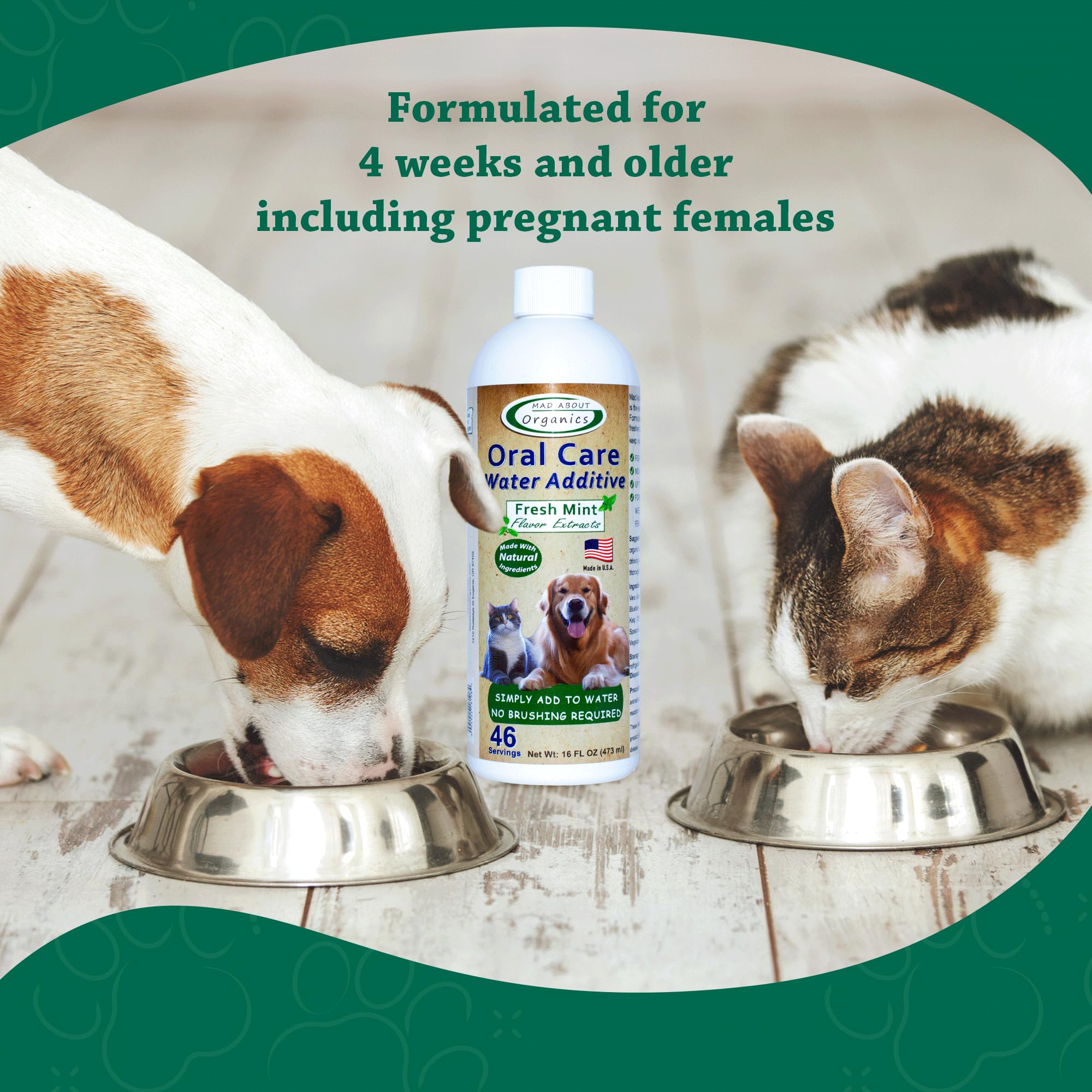 Mad About Organics utilisation quotidienne sans brossage pour animaux