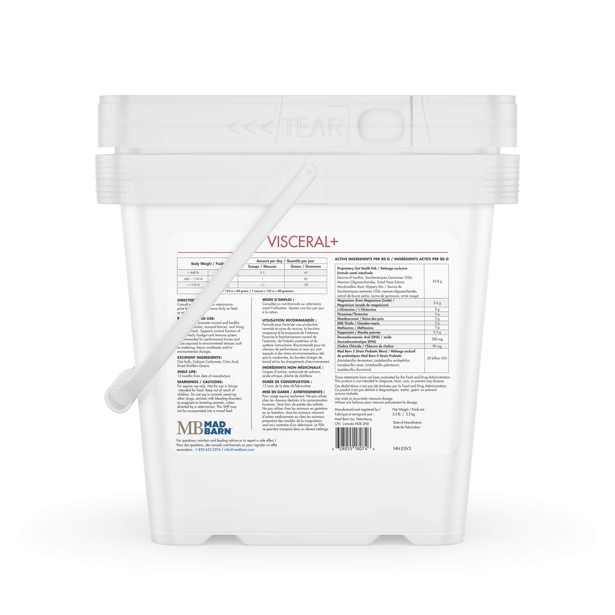 Visceral+ granules faciles à intégrer dans la ration quotidienne