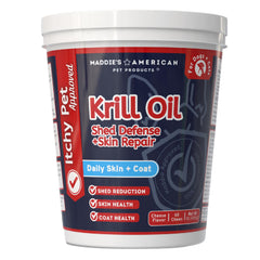 Friandises Maddie's huile de krill en bouteille, soutien peau et pelage