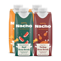 Emballage Made by Nacho bouillon d'os pour chat, pratique pour stocker.