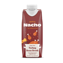 Bouillon d’os Made by Nacho pour chat – versé sur croquettes pour hydrater et renforcer la saveur.