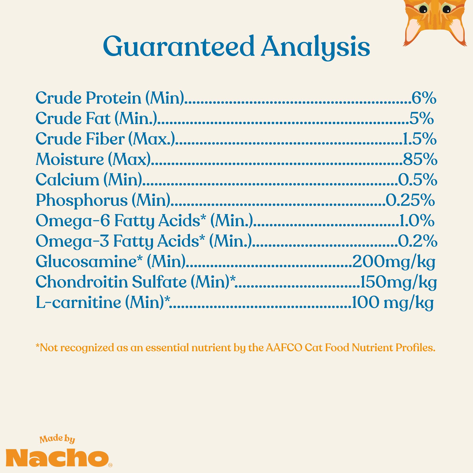 Purée Made by Nacho, calcium et phosphore soutenant les os du chat.