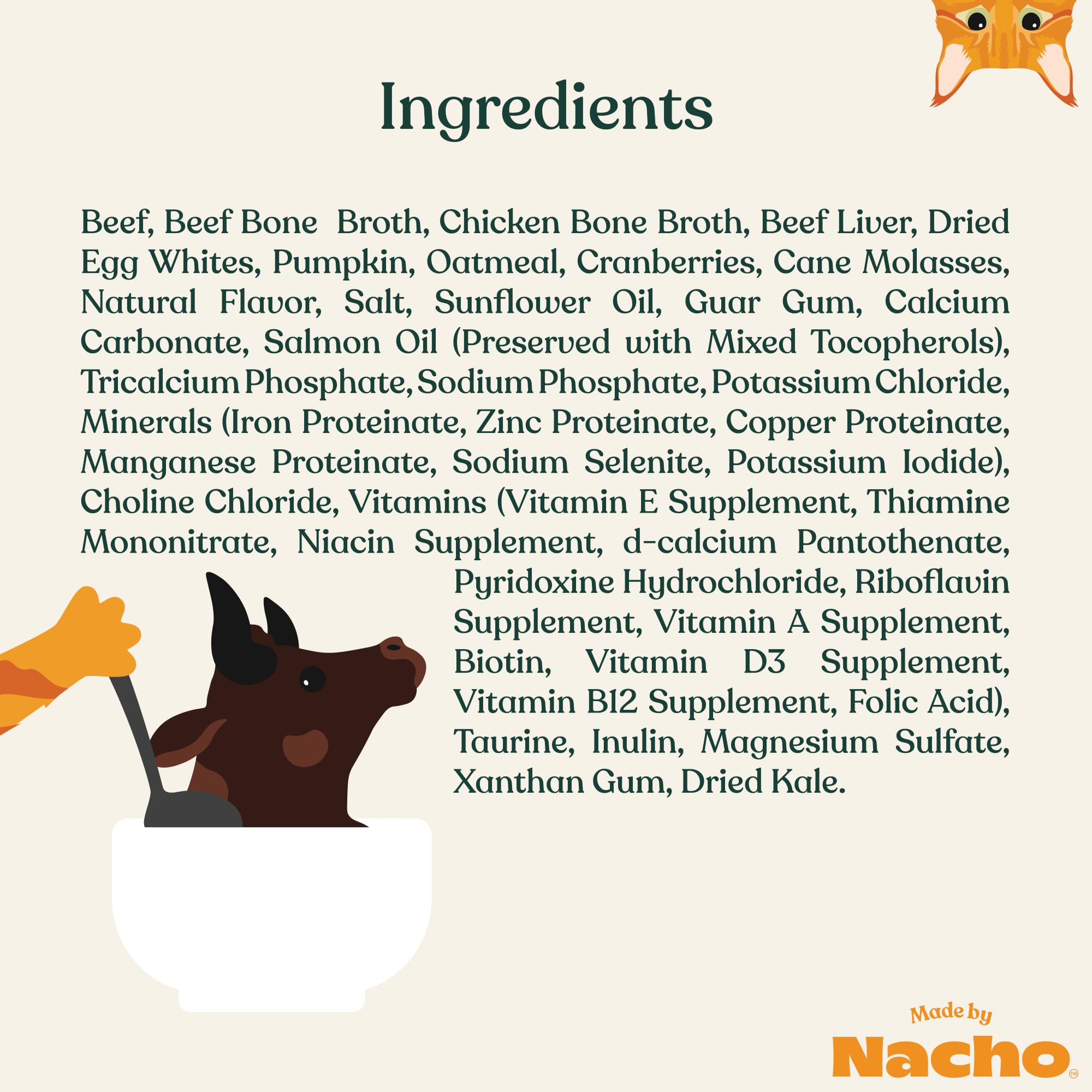 Made by Nacho: sans fillers ni additifs artificiels dans la recette.