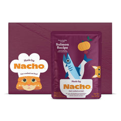 Made by Nacho saumon-tranches: protéines réelles pour une alimentation humide et hydratante.