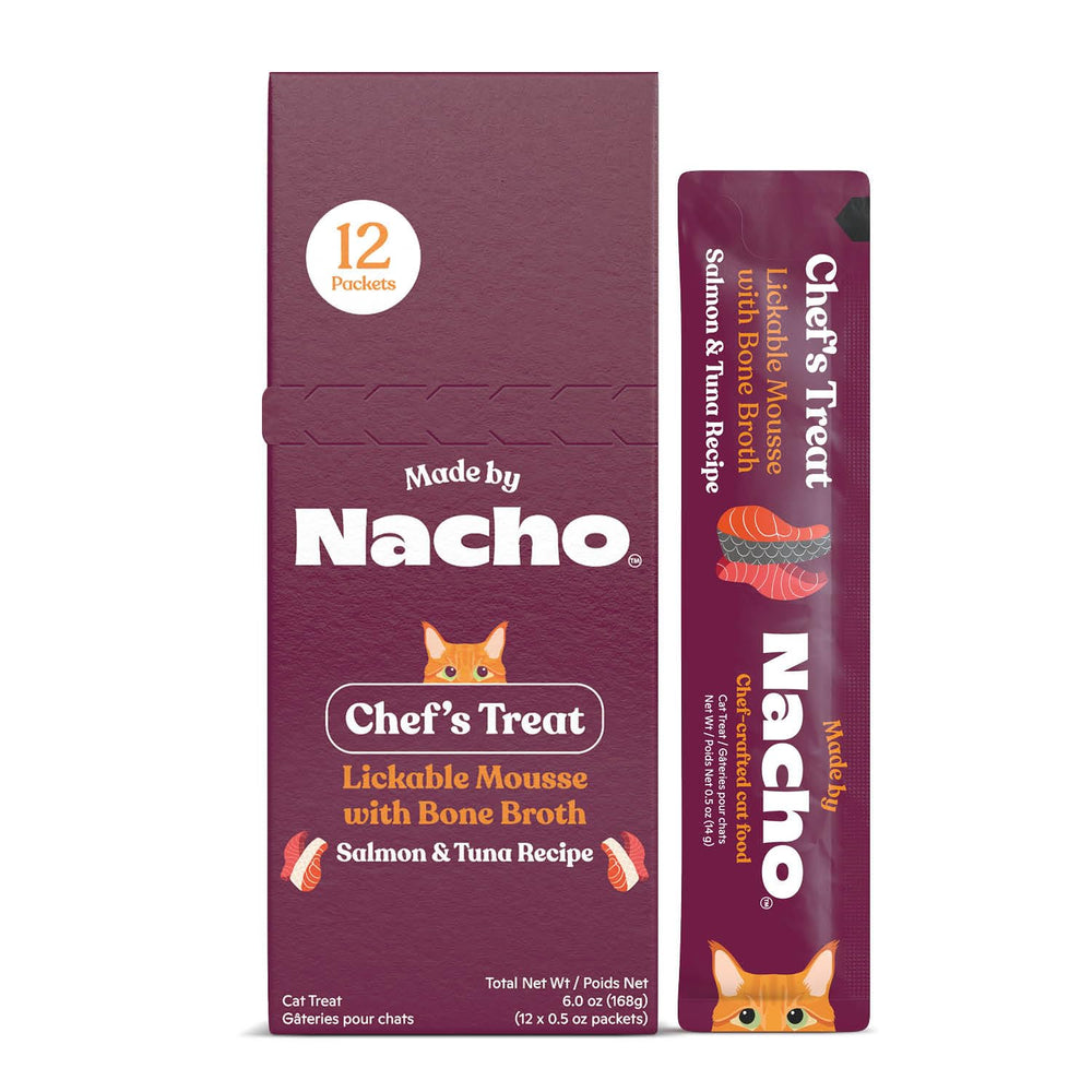 Made by Nacho tube-mousse Chat Ouvert — friandise rapide et appétissante pour votre chat.