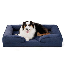 Lit chien orthopédique Made4pet avec dossier pour soutien confortable.