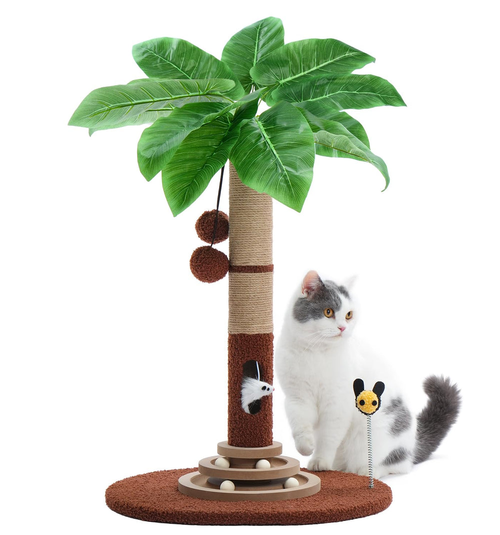 MADE 4 PETS arbre-palme 27 pouces pour griffer et jouer en intérieur.