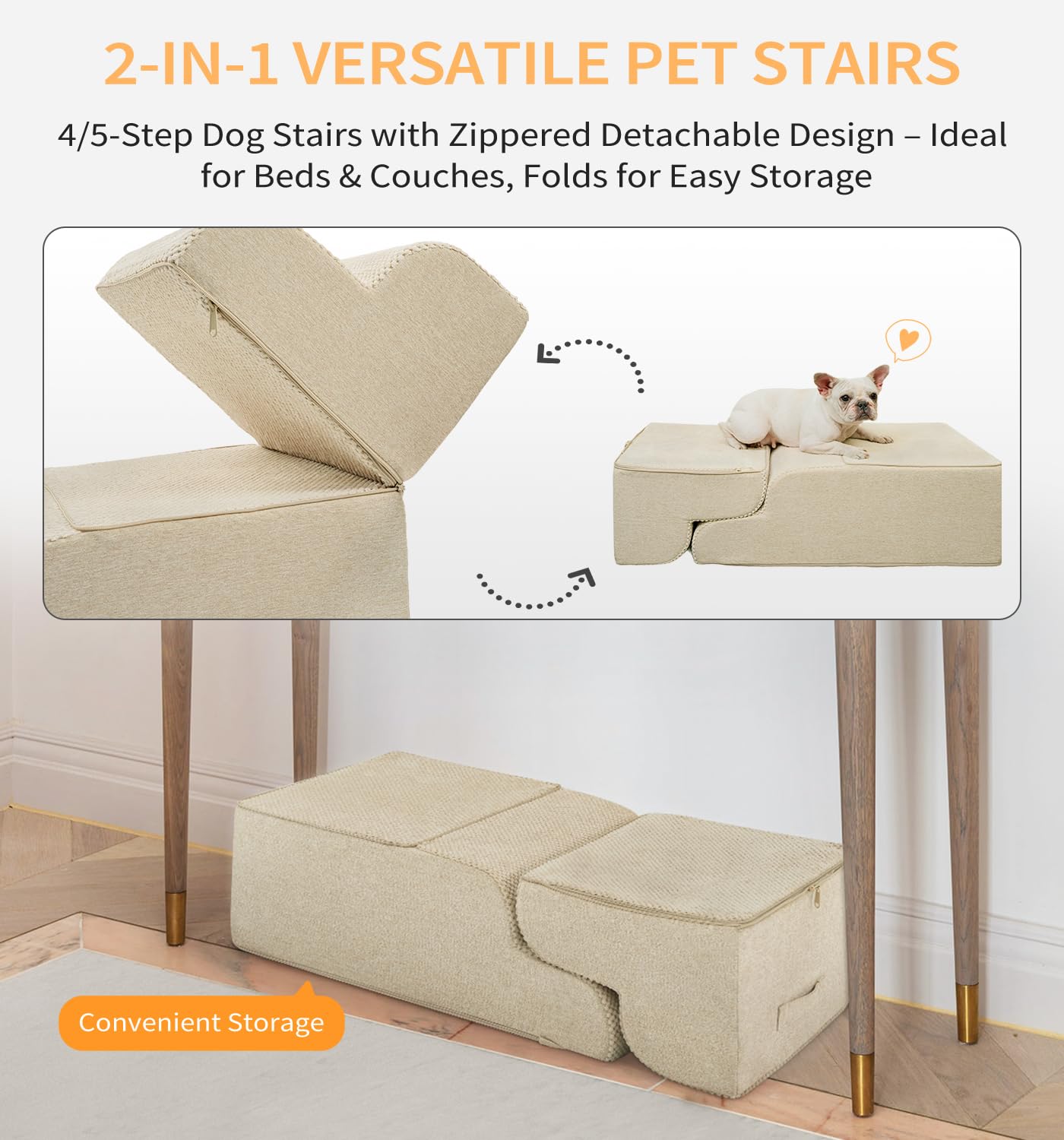 Escaliers anti-glisse Made4Pets, restent stables lors des mouvements
