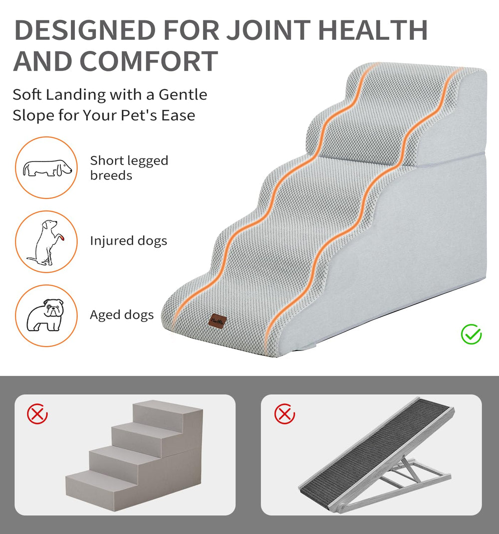 MADE4PETS escaliers chien mousse certipur-us pour soutien durable.
