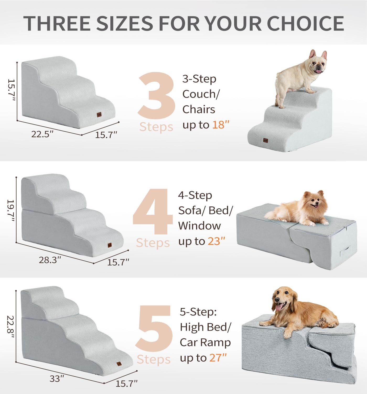 MADE4PETS escaliers chien pour canapé et lit.