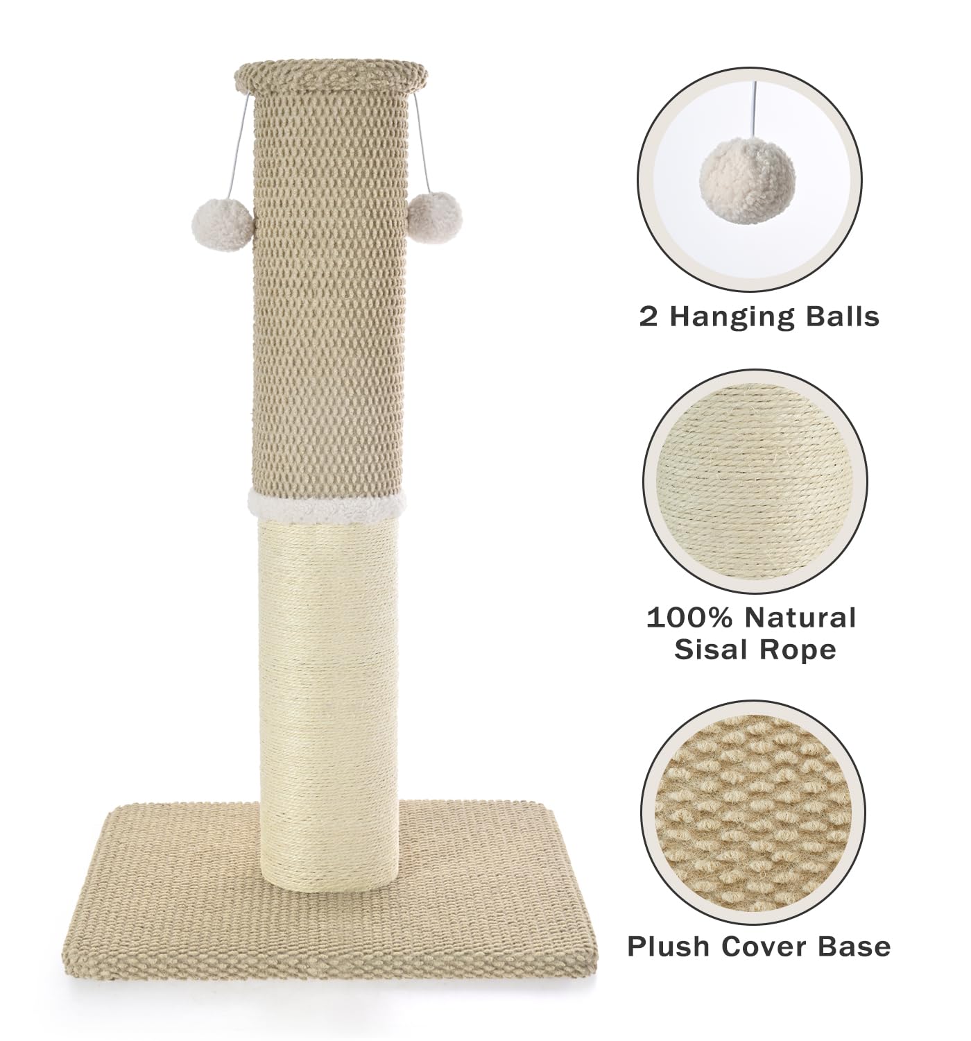 Made4Pets grattoir chat tissu moquette, surface douce protegeant les meubles.
