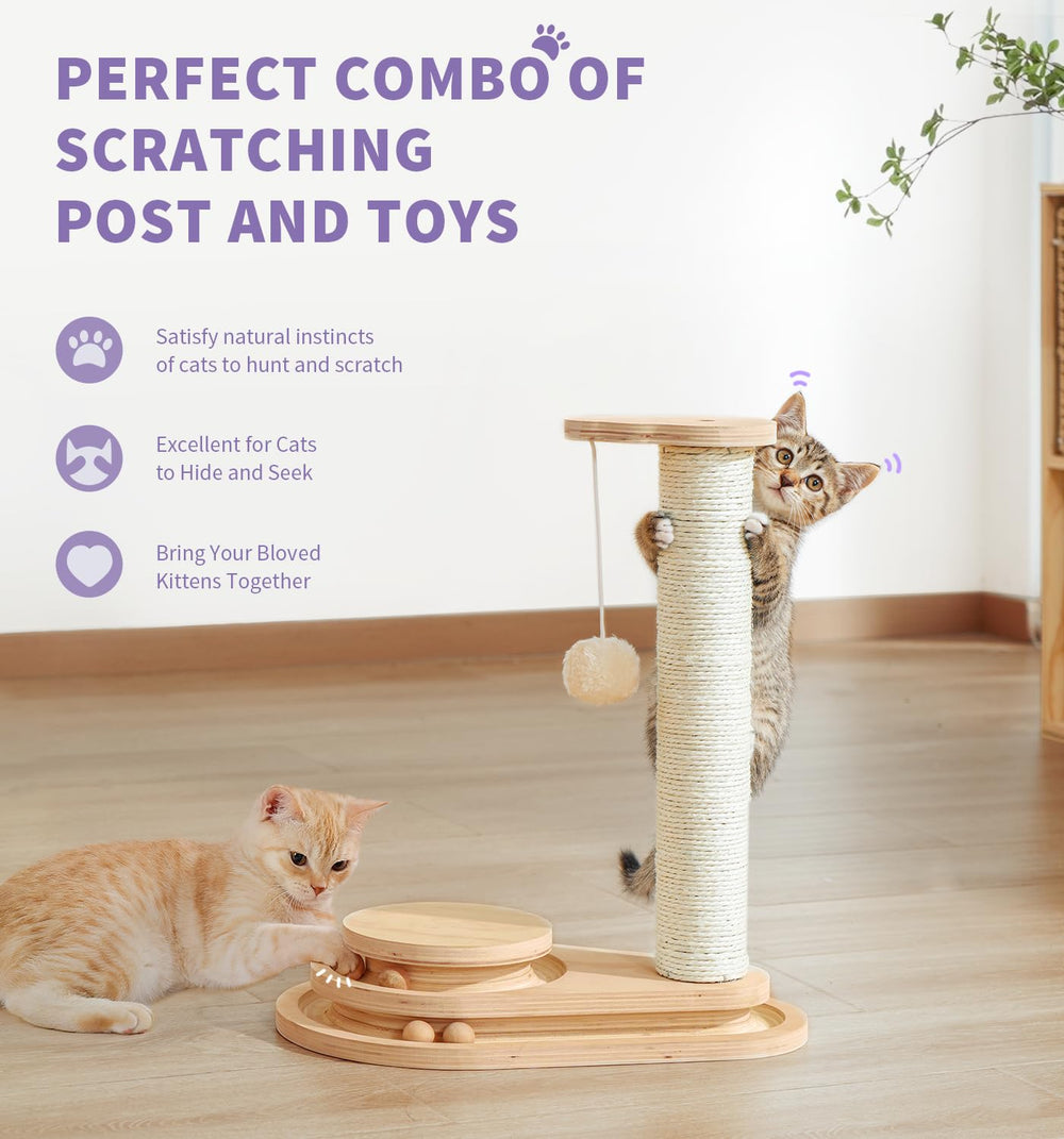 Made4Pets piste-balles-chat, trois niveaux pour jouer et chasser les balles.