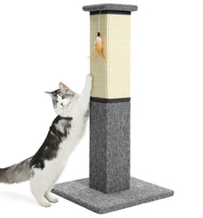 Made4Pets poteau à gratter 32 po, sommet sisal naturel pour étirement.