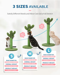 Made4Pets corde-sisal robuste sur cactus, aide à entretenir les griffes des chats.