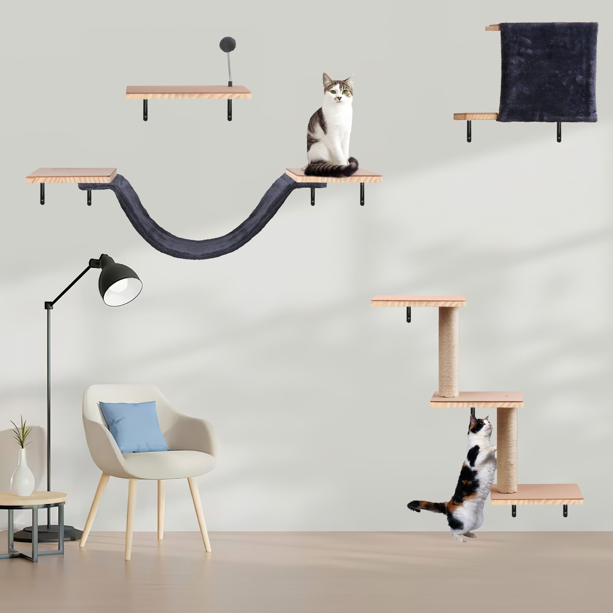 MADNIU tapis feutre pour chat - protection et confort au contact