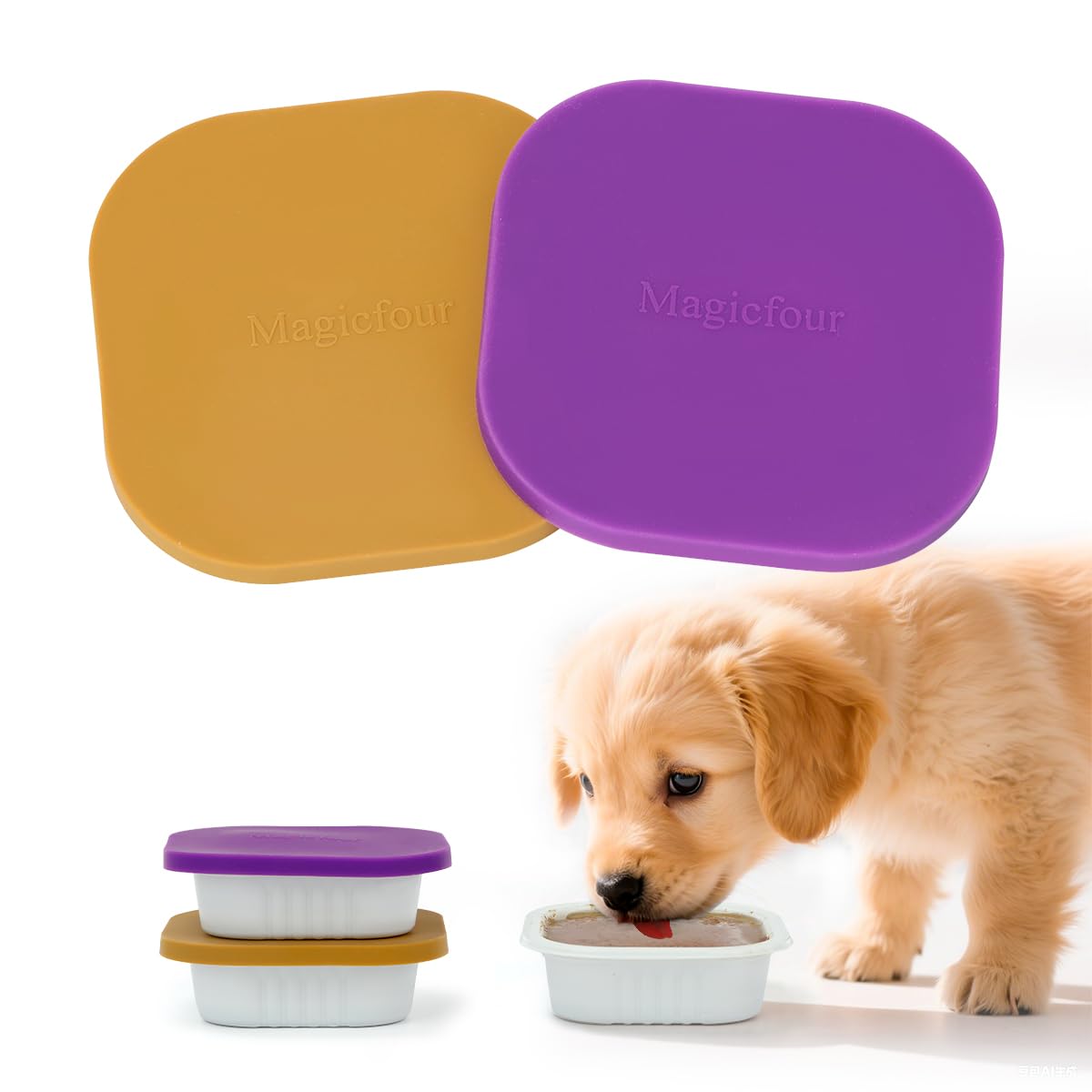 Magicfour: couvercle silicone Cesar; étanche et frais, idéal pour conserver l'alimentation canine.