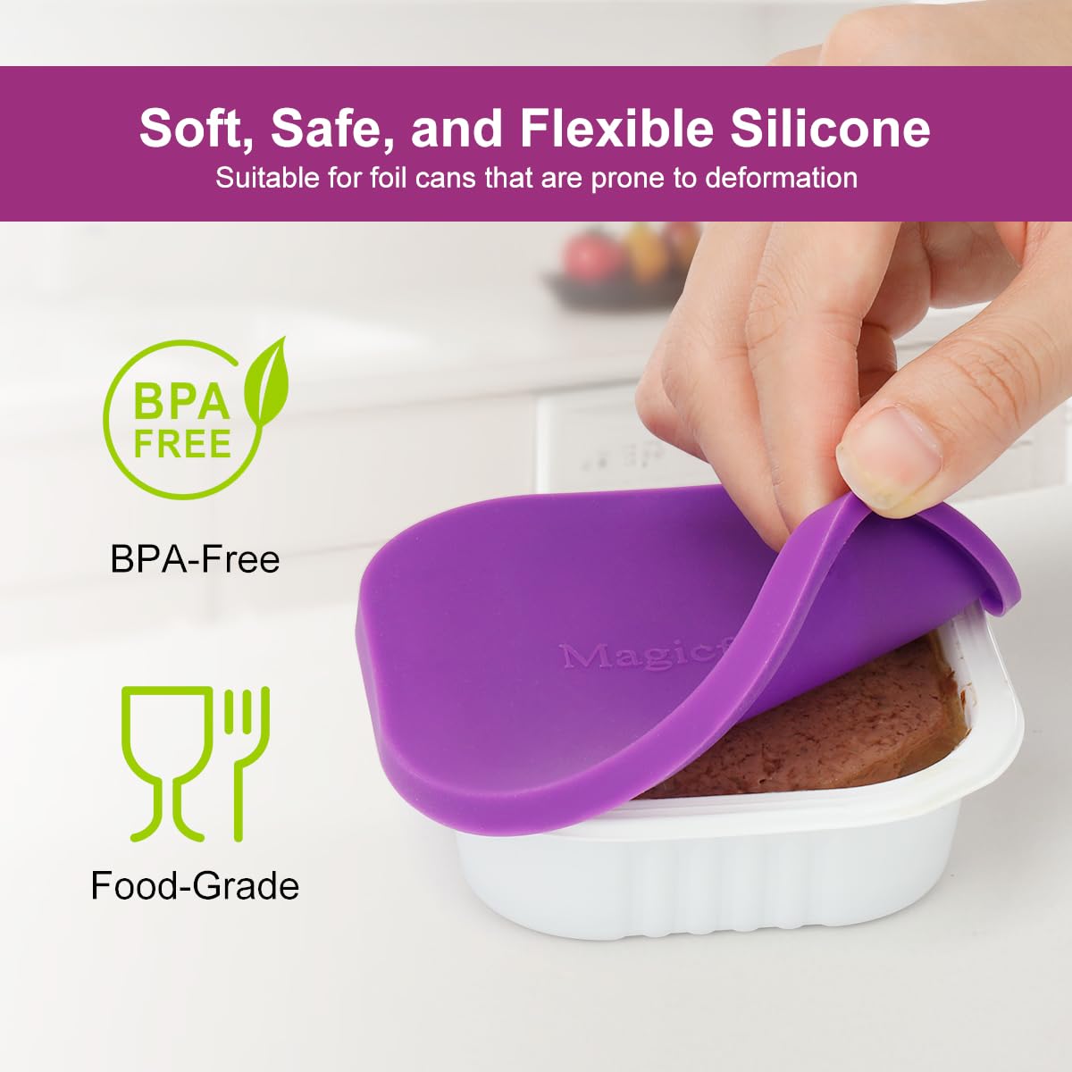Magicfour: couvercle silicone Cesar ocre; réduit les odeurs et prolonge la fraîcheur.