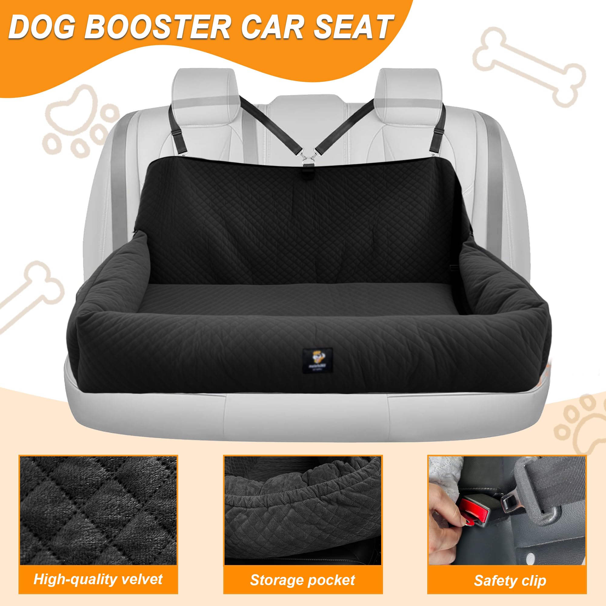MagicFox sangles-nylon-reglables, attache sécurisée pendant la conduite.