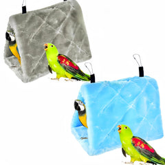 Magnoloran nid-doux-hamac bleu-gris, confort et chaleur pour oiseaux.