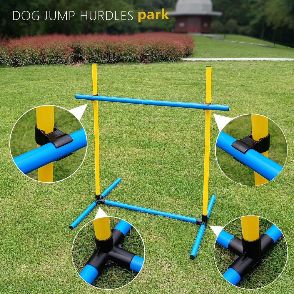 Maicobi barre-saut hauteur-reglable: adaptation à la taille du chien pour progresser.