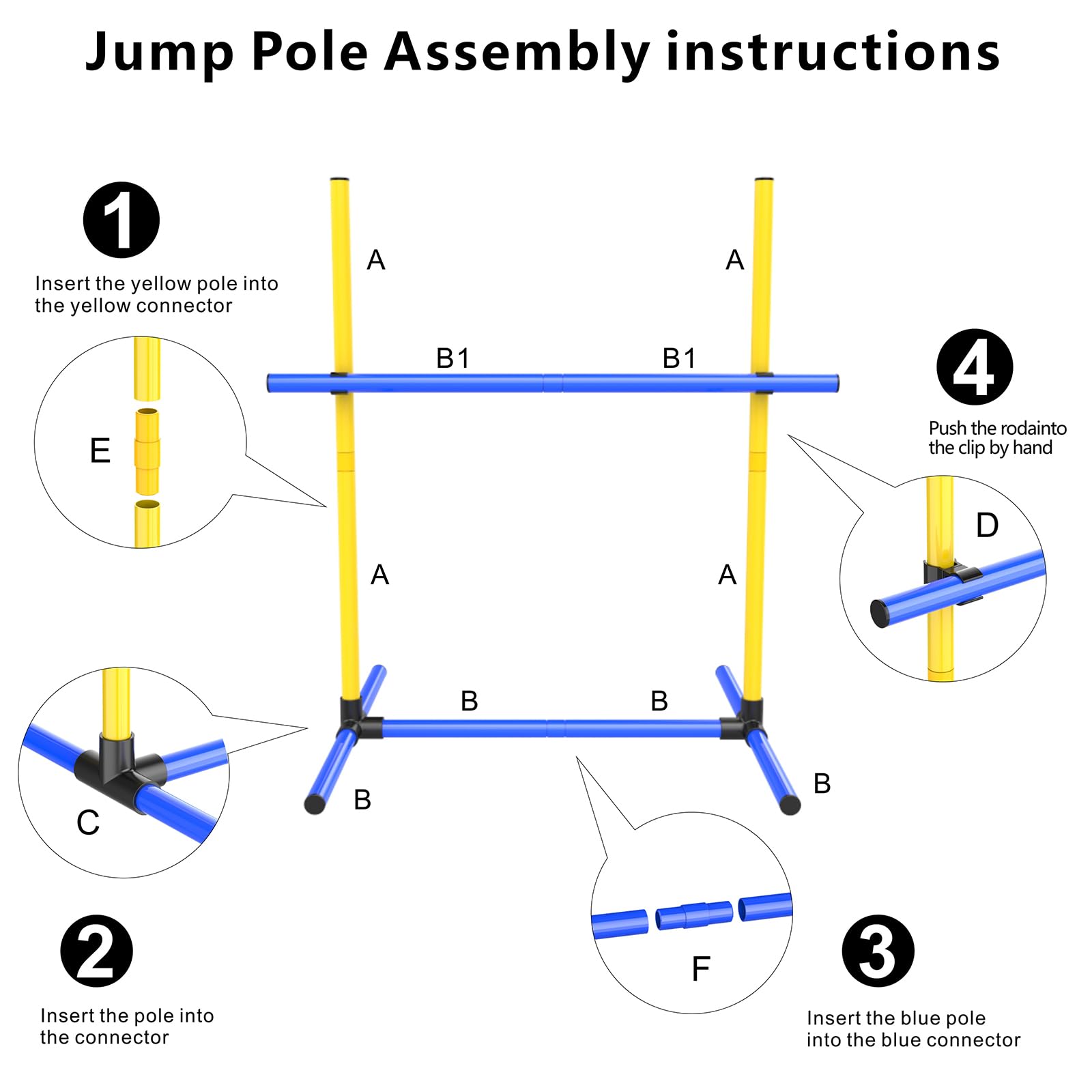 Maicobi design coloré bleu-jaune: visuel attractif pendant l’entraînement.