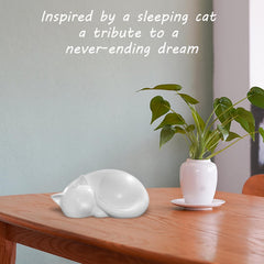 Urne MAICOBI chat décor extérieur en résine résistante.