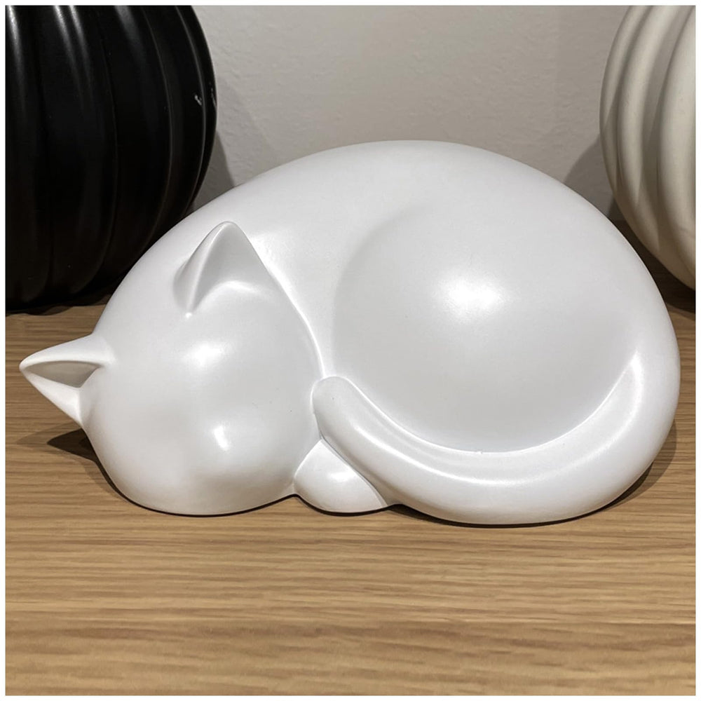 MAICOBI Urne Chat Endormi, vue avant, hommage discret et durable pour votre félin.