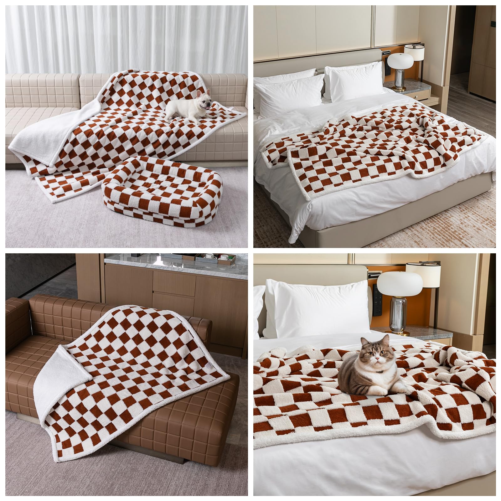 Maidewow couverture imperméable cafe carreaux protection canapé et lit