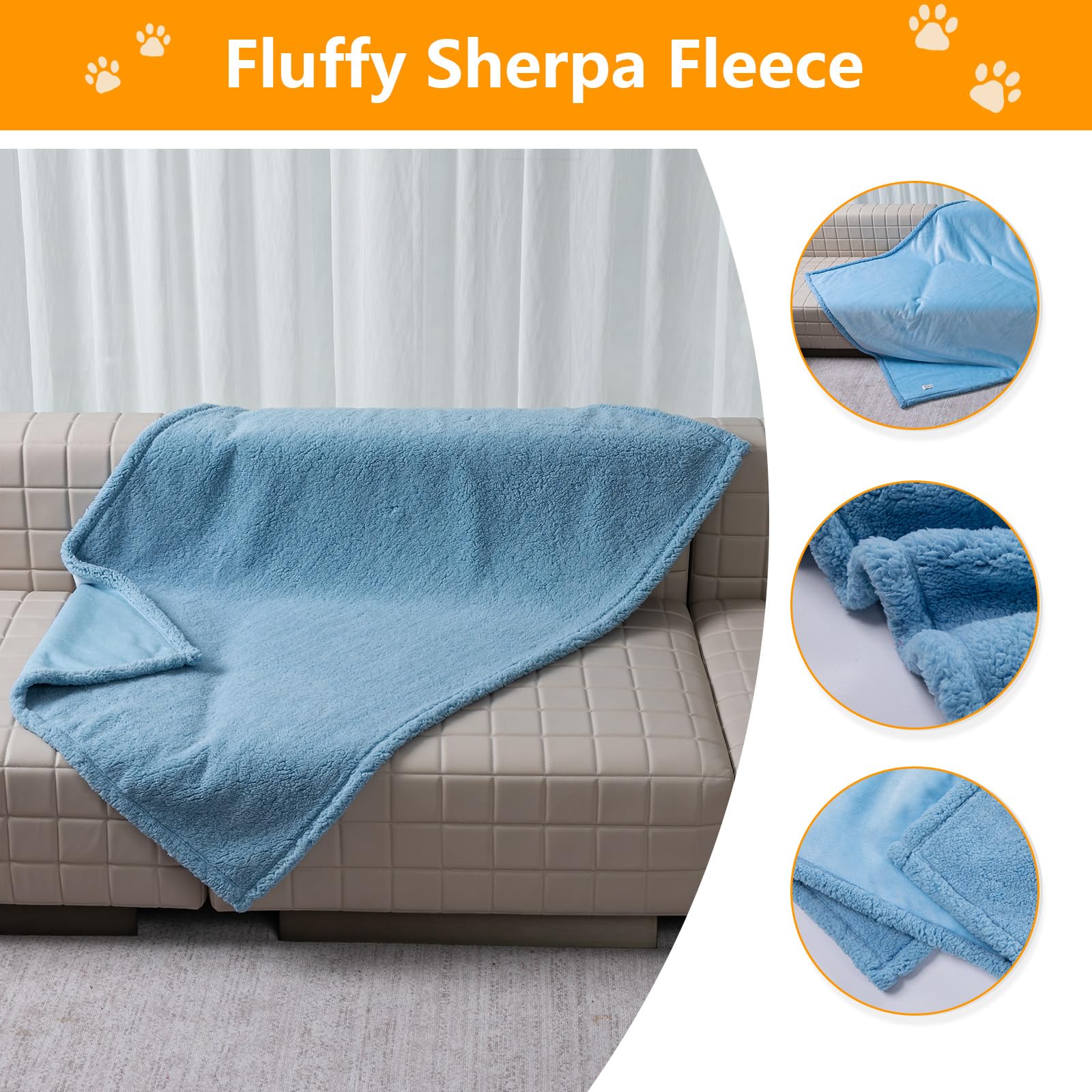 Maidewow flanelle bleue douce pour les câlins animaux