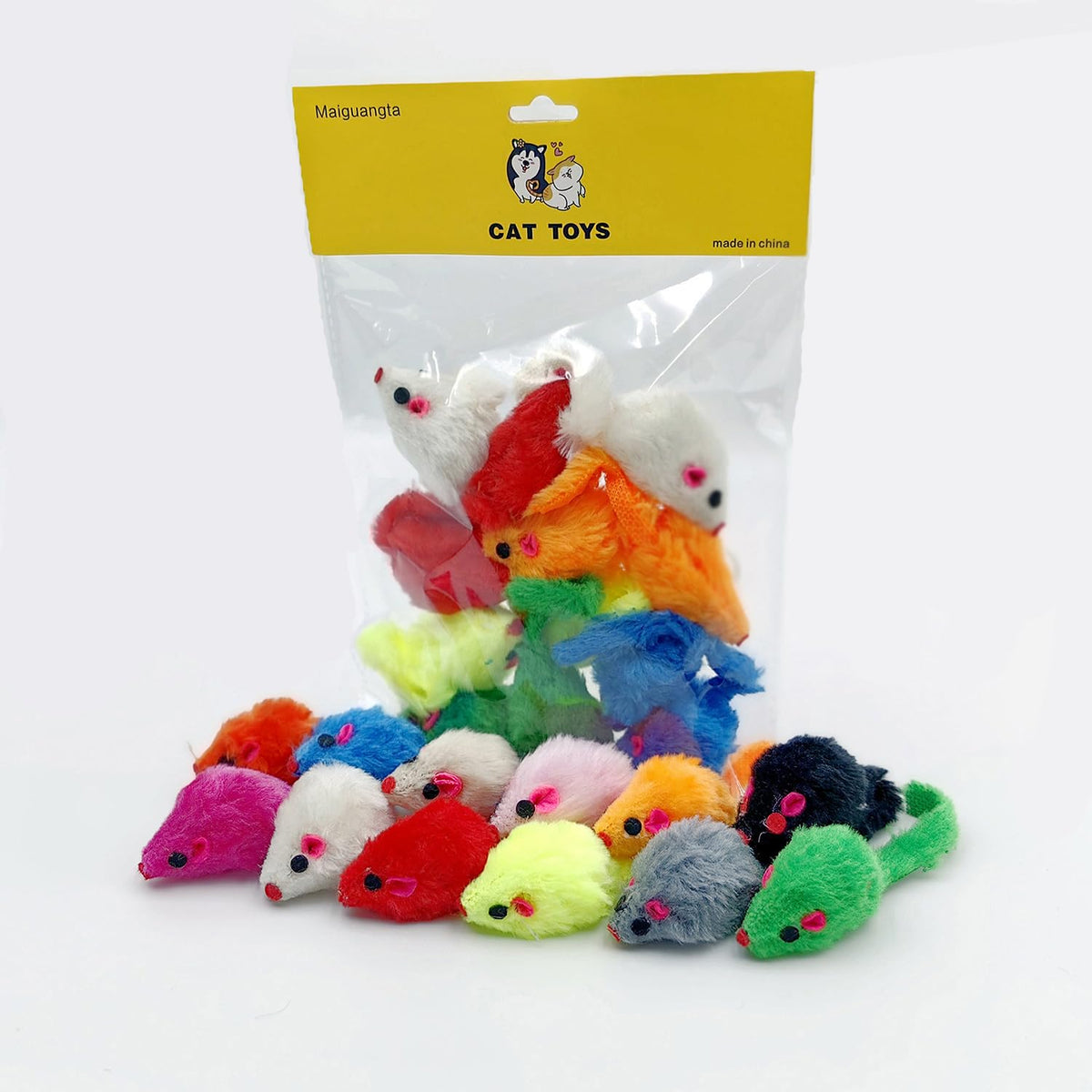 Maiguangta ensemble de 12 souris jouets pour chat, parfait pour des sessions de jeu variées.