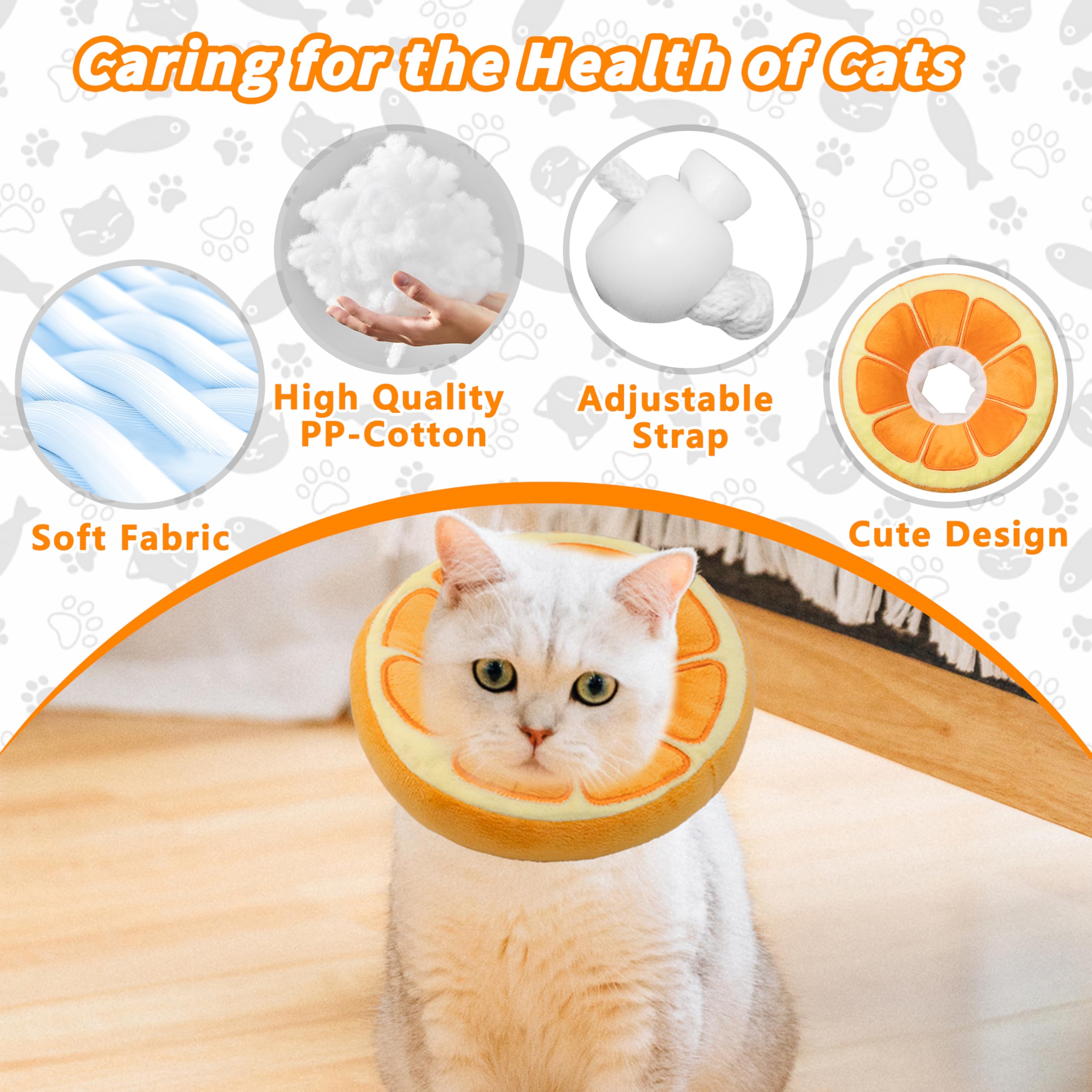 Maiiu collier élisabethain pour chat, réglable pour une adaptation précise.