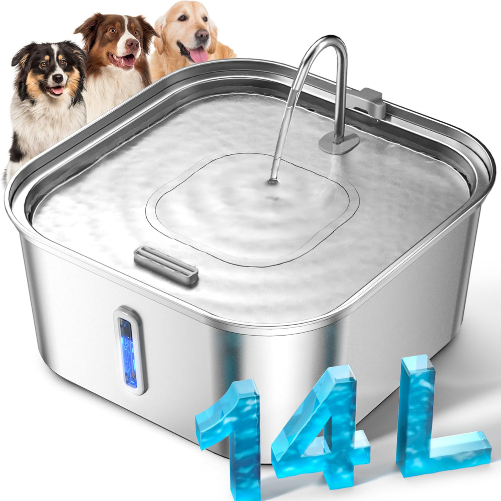 Fontaine Mailofy 14L pour chien, grande capacité adaptée pour multi-animaux