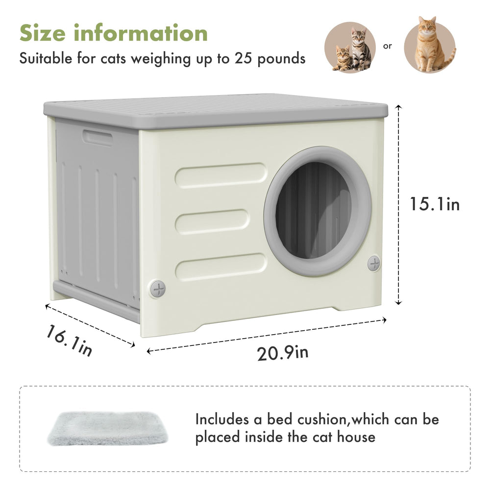 maison-chat-extérieure parfait pour patio ou jardin discrète et robuste