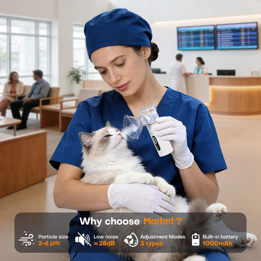 Maitmt nebuliseur batterie integree : usage mobile sans fil.